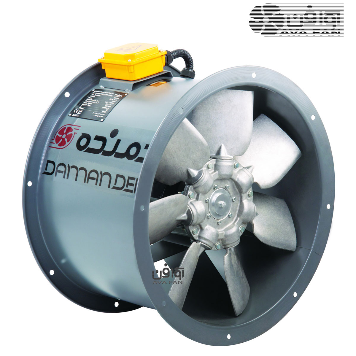 فن آکسیال سیلندری 50 سانت دمنده مدل DASP-DN60-4T-500-36deg