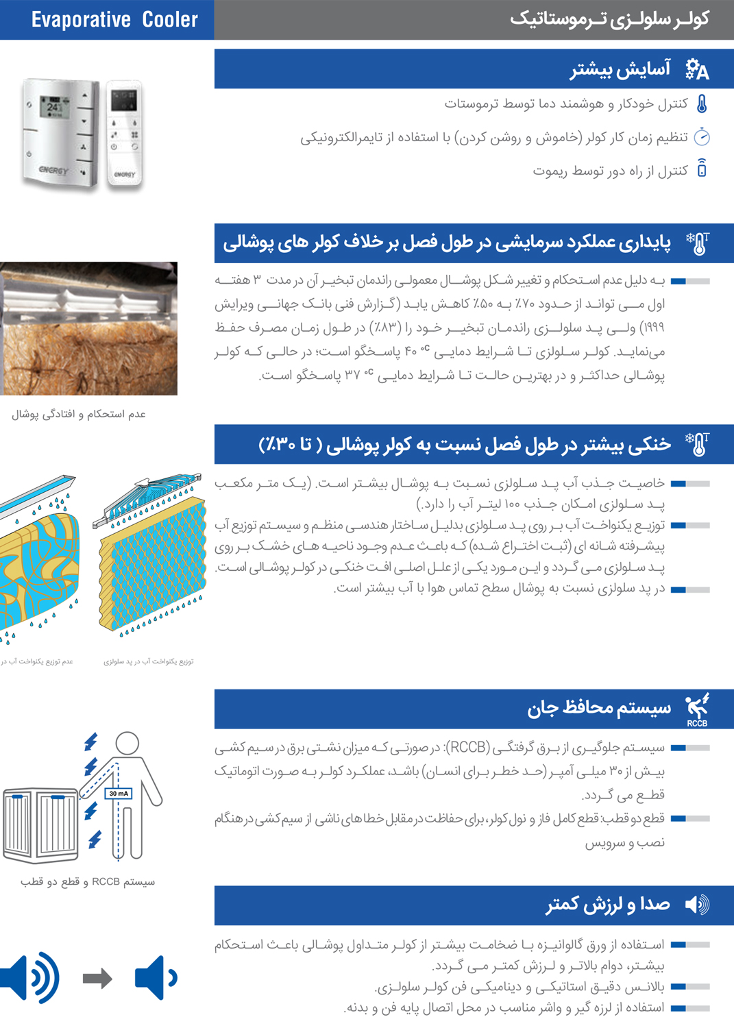 کولر آبی سلولزی انرژی مدل EC 0700